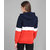Vivient Women Nevy White Red Colour block Hood Sweatshirt