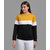 Raabta RWS-WNTR009 Black Yellow And White Strip Sweater