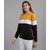 Raabta RWS-WNTR009 Black Yellow And White Strip Sweater