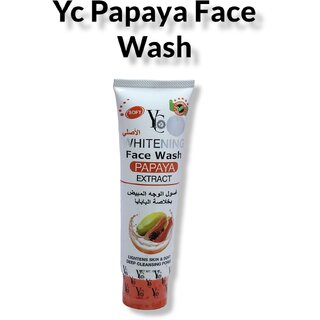 yc whitening papaya extract face wash 100ml pack of 1 yc whitening papaya extract face wash 100ml pack of 1