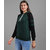 Vivient Women Color Block (Sea Green, Black) Hooded Sweatshirt