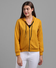 Raabta RWS-WNTR0015 Mustard Plain Hooded SweatShirt