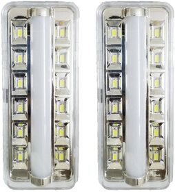 Infronics ITC-CB2-EN-73-WHT Tube+12 SMD  Rechargeable Emergency Light ,Fast Rechargeable, Color Assorted (Pack of 2)