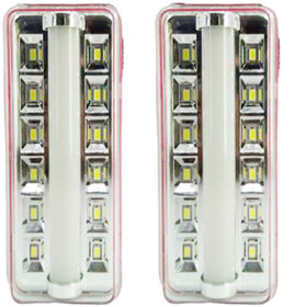 Infronics ITC-CB2-EN-73-RED Tube+12 SMD  Rechargeable Emergency Light ,Fast Rechargeable, Color Assorted (Pack of 2)