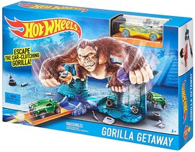 Hot Wheels Boys Gorilla Getaway Track Set