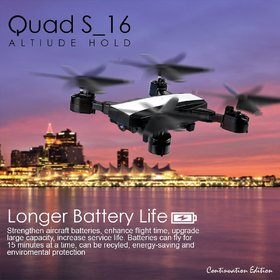 Quad S16 Drone With Wifi Camera  Rc App Control In White Color