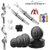 TUDDSTUFF Home Gym 40KG Pure Rubber Weights with 4FT CURL Rod and Chrome Dumbbell Rod Gym EQUIPMENTS