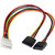 SATA III (Sata 3) Cable with Locking Latch + Molex Y Splitter Dual SATA Power Cable (Pack of 2)