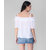 Vivient Women White Ryon Crepe Off Shoulder Top