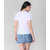 Vivient Women White Plain Janny Cut T-shirt