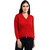 Ogarti woollen full sleeve V neck Red Colour Women's  Cardigan