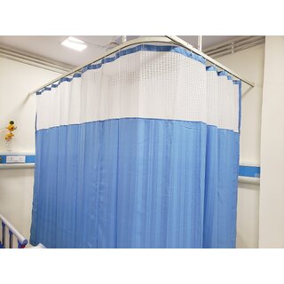 Curtains for Hopsital/ ICU/ Clinics  Blue Stripes  Polyester  4ft Width X 7ft Height