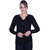 Ogarti woollen full sleeve V neck Black Colour Women's  Cardigan