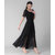 Vivient  Women Black Plain Georgette Dress