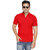 ZETEXPRO103 Red Mandarin Collar T Shirt For Men