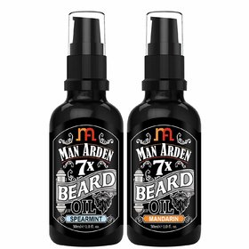 Man Arden 7X Beard Oil Grooming Combo  Beard Oil (Spearmint) + Beard Oil (Mandarin) 30ml Each