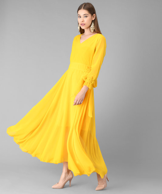 plain yellow dress