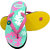 Polita Women's Rubberized EVA Flip-Flops and House Slippers ( Floret Pastel Green Pink White F37 )