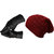 Fashlook Combo Of Gloves and Maroon Beanie Cap for Men