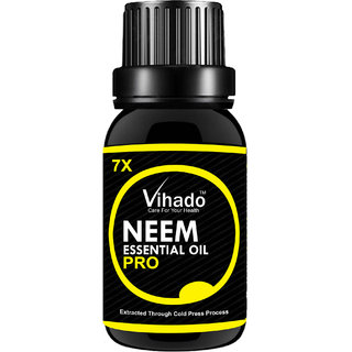 VIHADO Pure Neem Oil 7x Pro (Azadirachta Indica) 100 Natural Cold Pressed (15 ml) (pack of 1) (15 ml) VIHADO Pure Neem Oil 7x Pro (Azadirachta Indica) 100 Natural Cold Pressed (15 ml) (pack of 1) (15 ml)