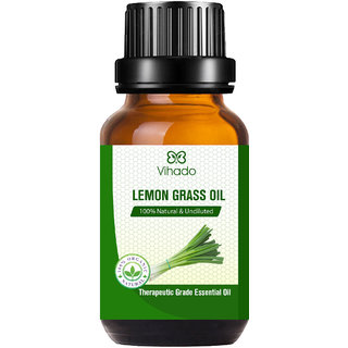                       Vihado Natural Lemongrass Essential Oil, 100 Pure, for Hair, Skin, (15 ml)                                              