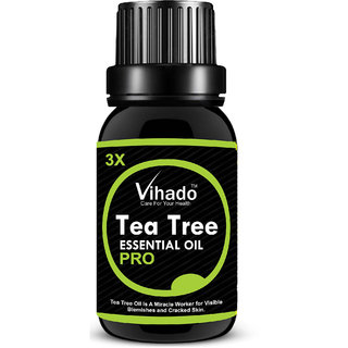                       Vihado Tea Tree Oil for Acne and Blemish-Free Skin (10 ml) (Pack of 1) (10 ml)                                              