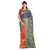 Kanieshka Good Quality Beautiful Ink blue Silk Saree With Broad Contrast Red Golden Border, Attached Blouse