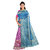 Kanieshka Good Quality Beautiful Blue Silk Saree With contrast Pink Saree plate, Attached Pink color Blouse