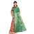 Kanieshka Good Quality Beautiful Green Silk Saree With contrast Red Saree plate, Attached Red color Blouse