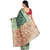 Kanieshka Good Quality Beautiful  Green  Color Silk Saree with Broad Contrast Red Golden Palla, Attached Red Blouse