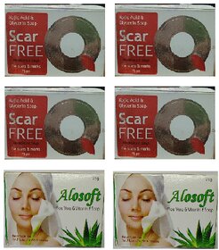 Scar Free Medicated Soap 4+2 Alosoft Aloe Vera Vitamin E Soap
