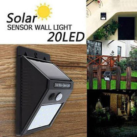 X-EON JY-6009a Out Door Motion Activated Sensor Solar Panel LED Sensor Wall Light With 20 LED's Water