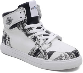Eversassy Canvas Shoes Sneakers For Women (White, Black)