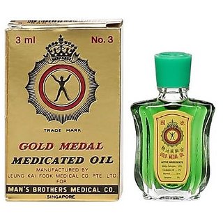 Gold Medal Medicated Oil # Premium Imported  Pack of 2  Liquid  (3 ml)