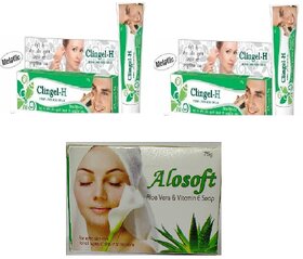 Clingel-H Herbal Anti Acne Cream 2+1 Alosoft Soap