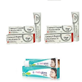 Clingel Cream for topical treatment of Acne, Pimples Cream 2+1 Melagloss Cream