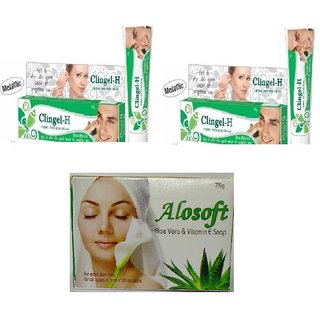 Clingel-H Herbal Anti Acne Cream 2+1 Alosoft Soap