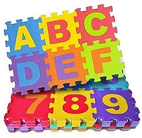 36Pcs Mini Puzzle Foam Mat For Kids Interlocking Learning Alphabet (A-Z) And Number (0-9) Mat For Kids 2Ft X 2Ft Size