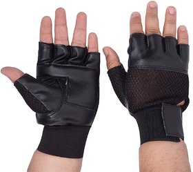 Leather Bike riding and gym gloves