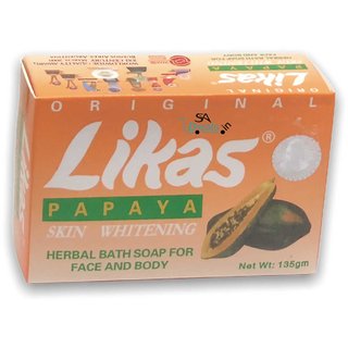                       LIKAS Herbal Papaya Soap For Pore Minimising  (135 g)                                              