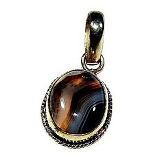 Gold Plated Agate/Hakik Stone Pendant 5.25 carat without chain by CEYLONMINE