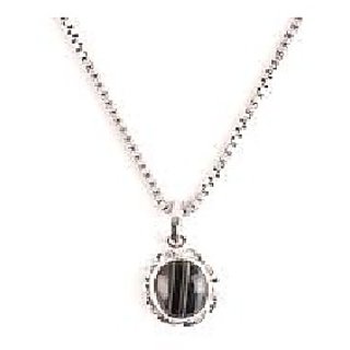                       Certified 5.5 Carat silver Agate/Hakik Pendant without chain by CEYLONMINE                                              