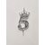 SURSAI Silver Zari With Crown Design 5 Number Cake Topper for Decoration No.5 Cake Topper Pack of 1