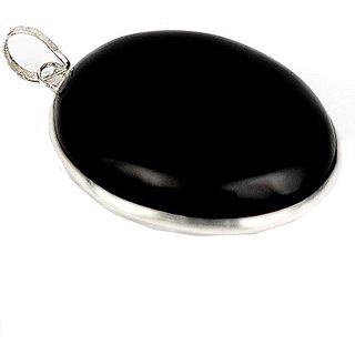 6.25 Ratti Silver Original Black Hakik Pendant without chain Lab Certified Stone by CEYLONMINE