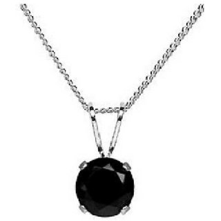                       Sulemani Hakik Pendant 6 Ratti 100 Original Silver Black Hakik Stone without chain by CEYLONMINE                                              