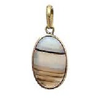                       Gold Plated Multicolour Hakik Pendant 6.5 ratti Moti Locketwithout chain by CEYLONMINE                                              