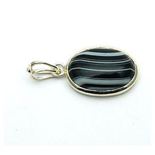 6.5 Carat Black Sulemani Hakik moti Pendant with lab Report silver Sulemani Hakik Stone without chain by CEYLONMINE 6.5 Carat Black Sulemani Hakik moti Pendant with lab Report silver Sulemani Hakik Stone without chain by CEYLONMINE