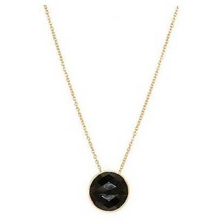                       6 RATTI  Gold Plated Black Hakik Pendant without chain by CEYLONMINE                                              