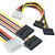 Dual SATA Power Cable 4 Pin IDE LP4 Male Molex to 2x15 Pin Dual SATA Y Splitter Cable Adapter (Pack of 2)