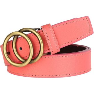 SUNSHOPPING Women Pink Casual Synthetic Belt